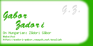 gabor zadori business card